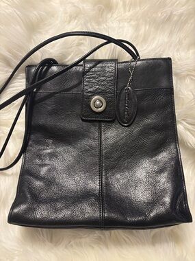 Wilson Y2K Black Leather Shoulder Bag